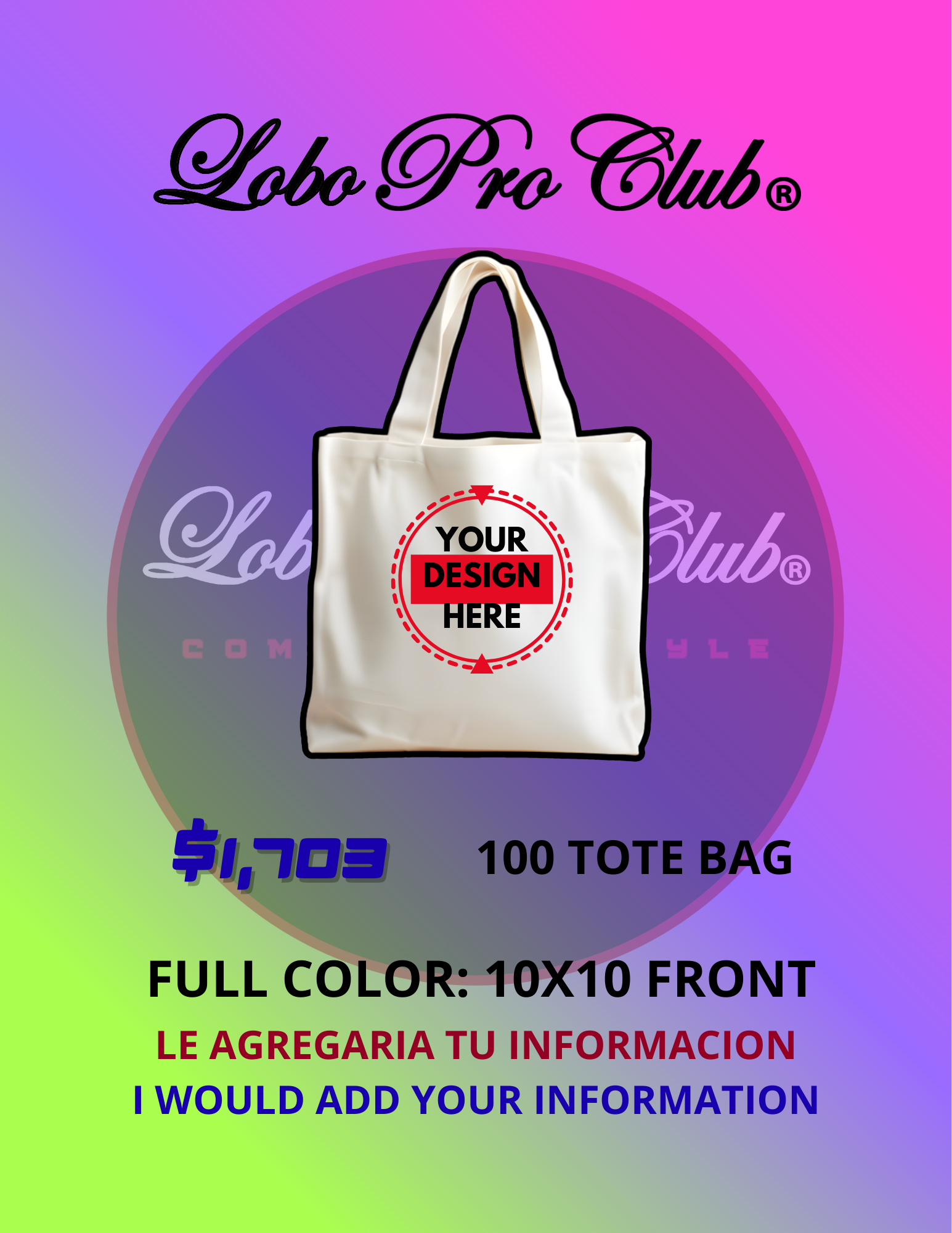 100 TOTE BAG