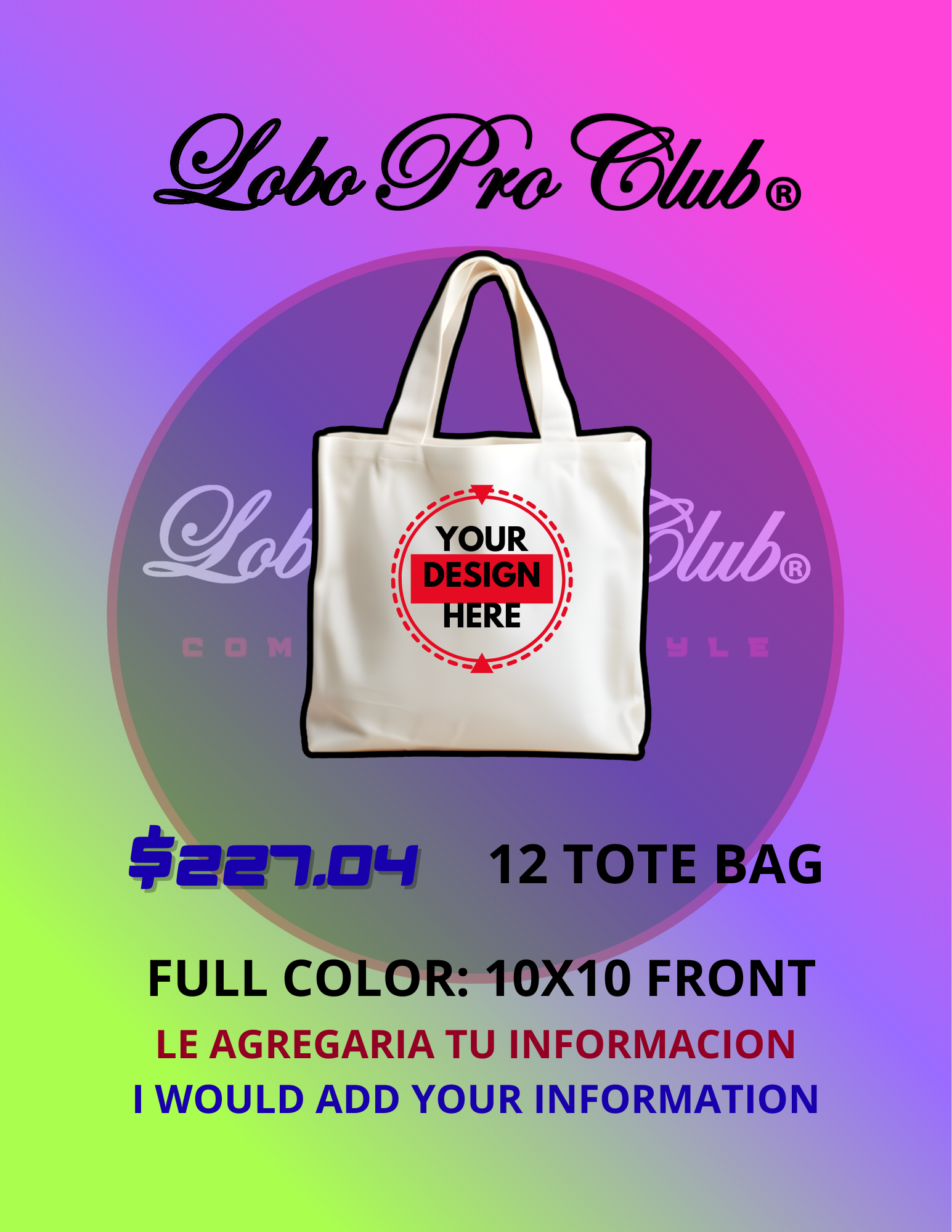 12 TOTE BAG