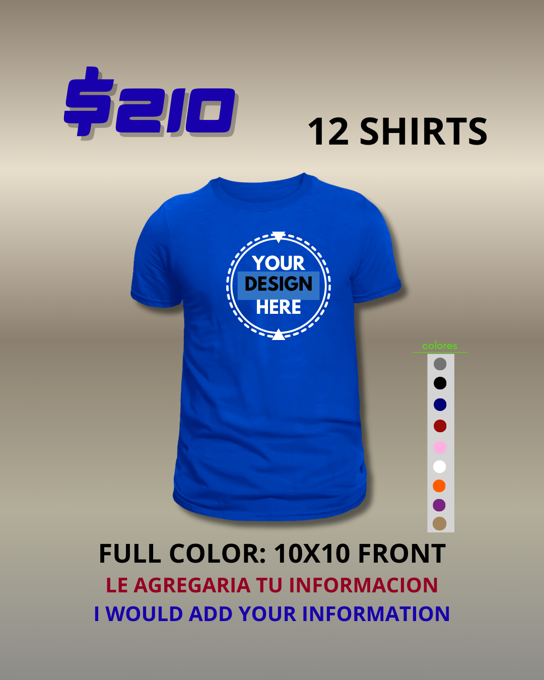 12 T-SHIRT WITH PRINT ON THE FRONT