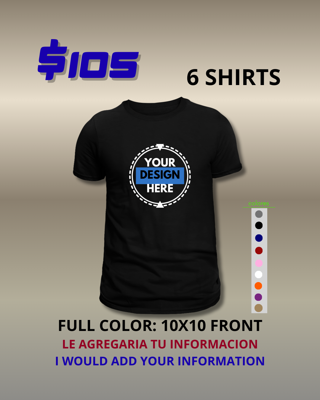 6 T-SHIRT WITH PRINT ON THE FRONT