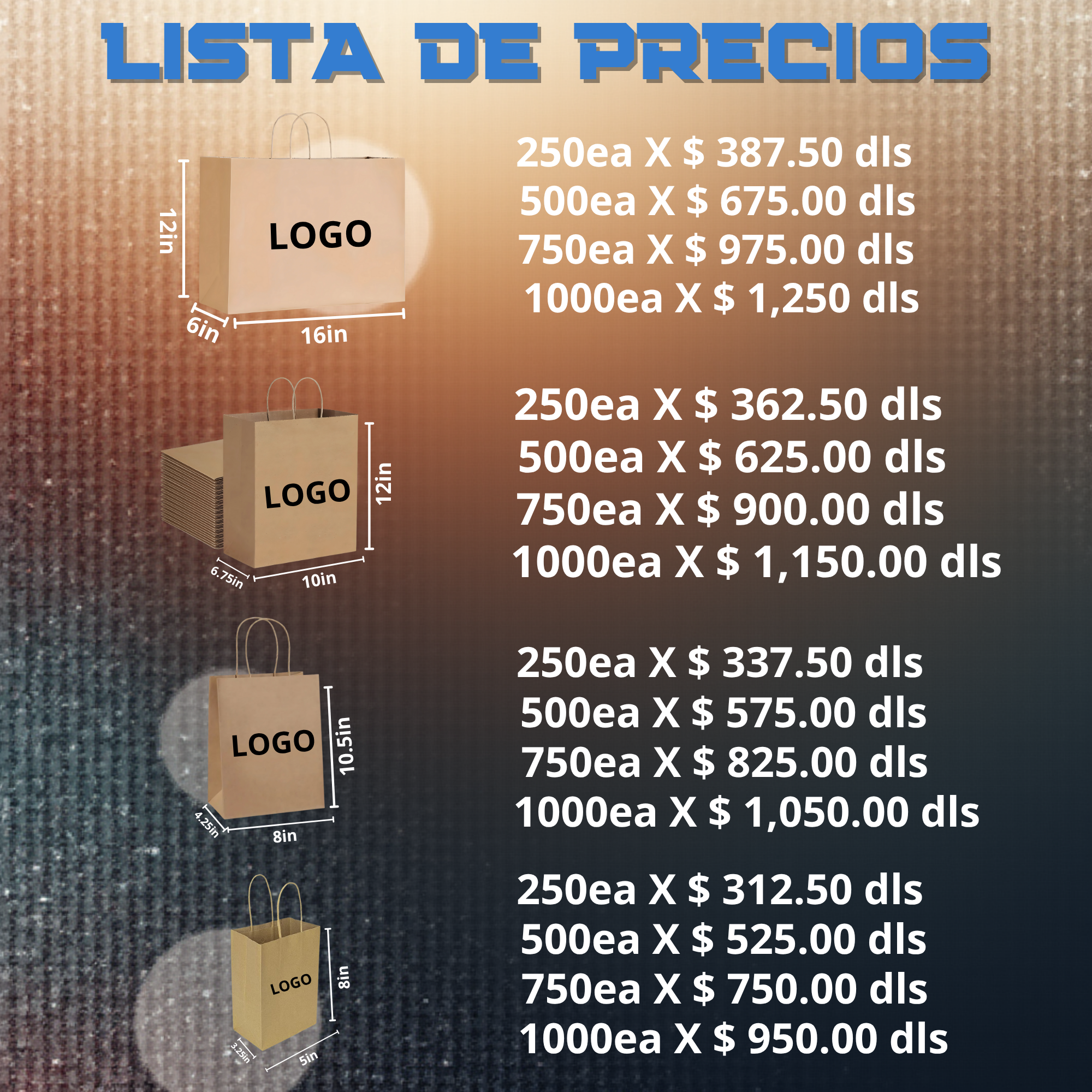 Standard Kraft Paper Bags