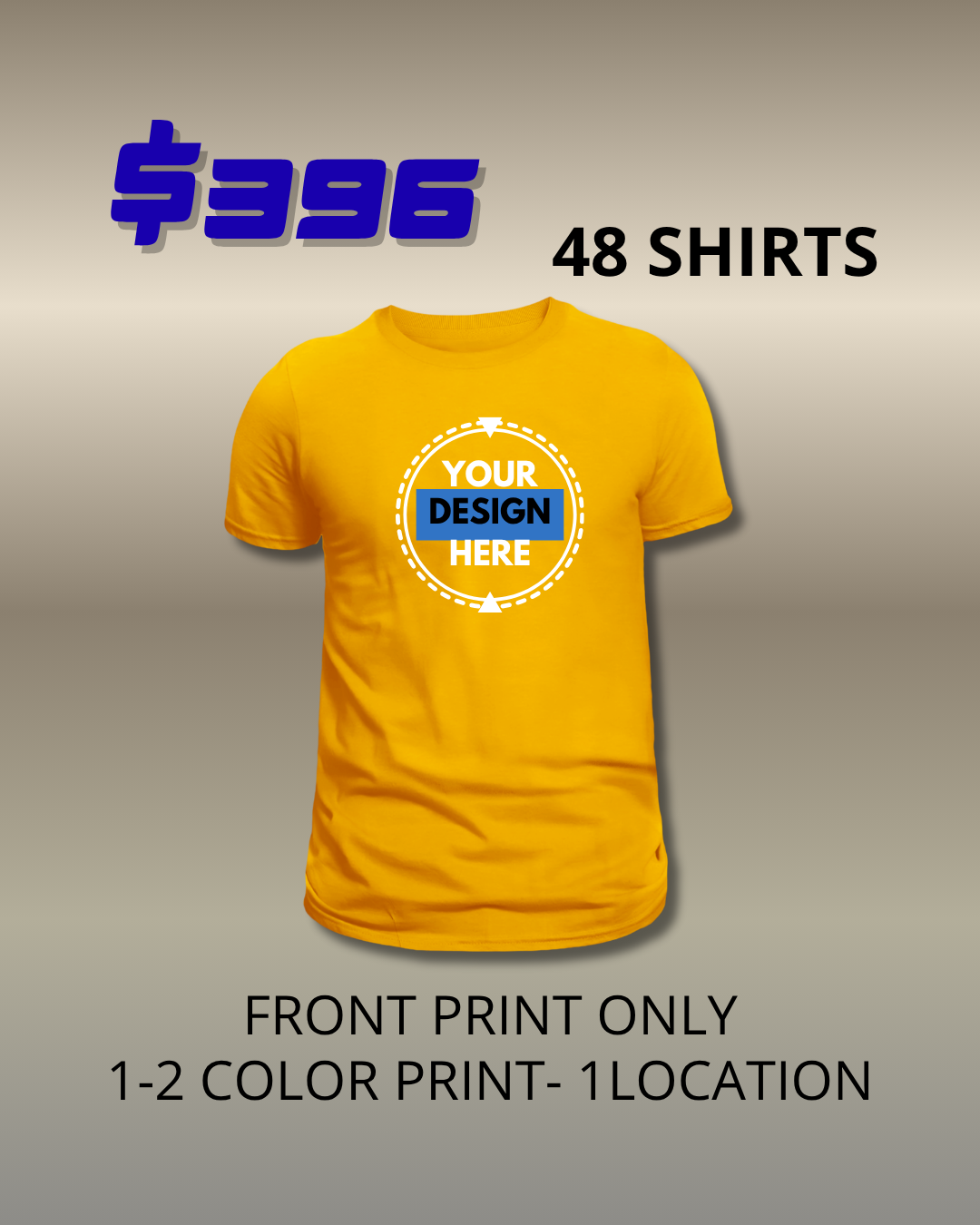T-SHIRTS FOR YOUR BUSINESS FRONT PRINT ONLY ( Call for more information )