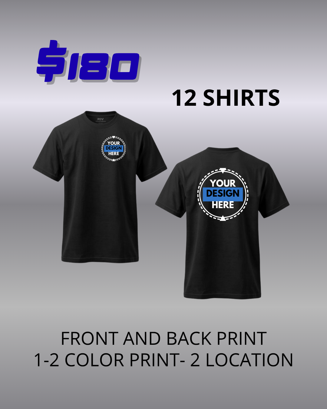 T-SHIRTS FOR YOUR BUSINESS FRONT AND BACK PRINTING ( Call for more information )