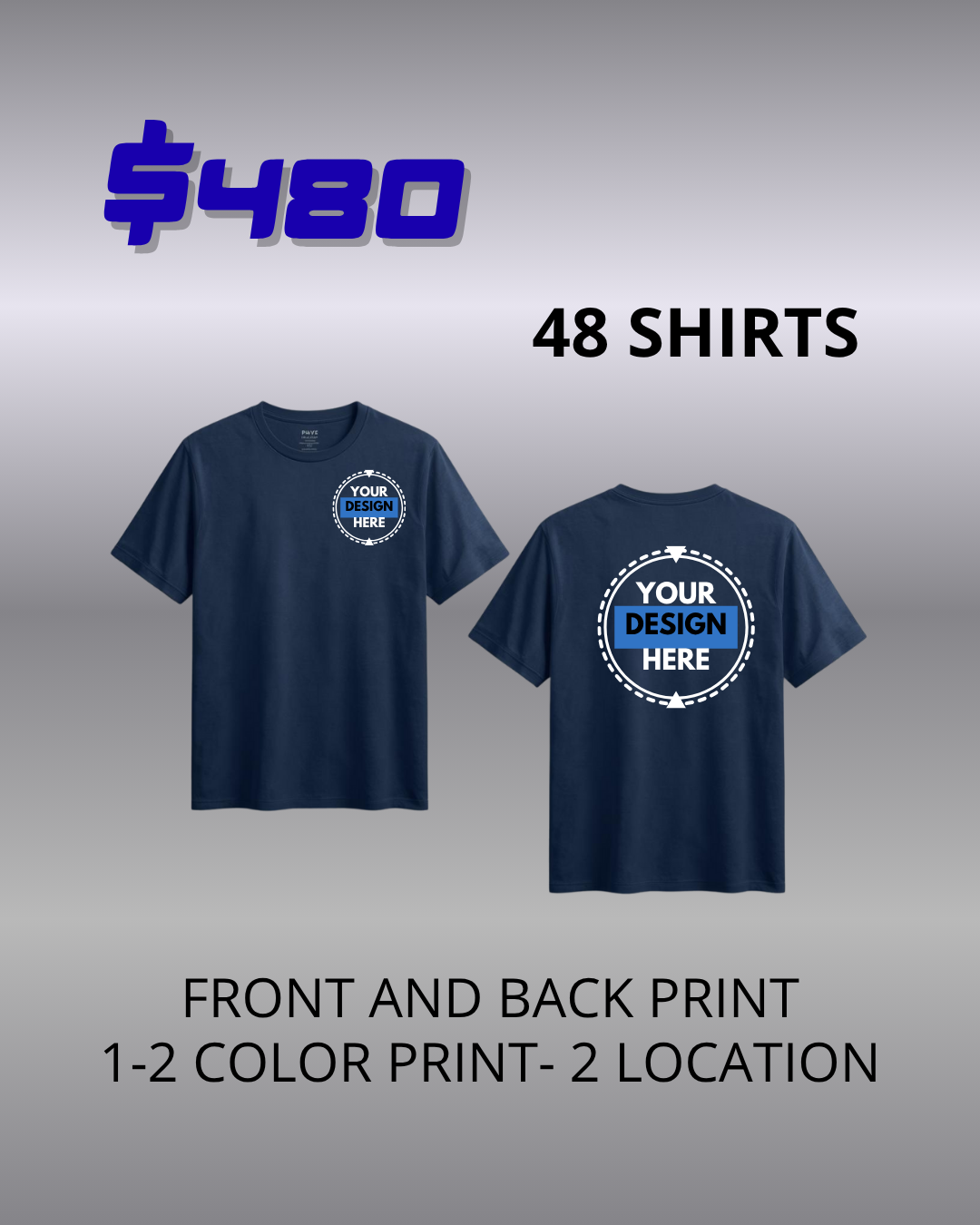 T-SHIRTS FOR YOUR BUSINESS FRONT AND BACK PRINTING ( Call for more information )