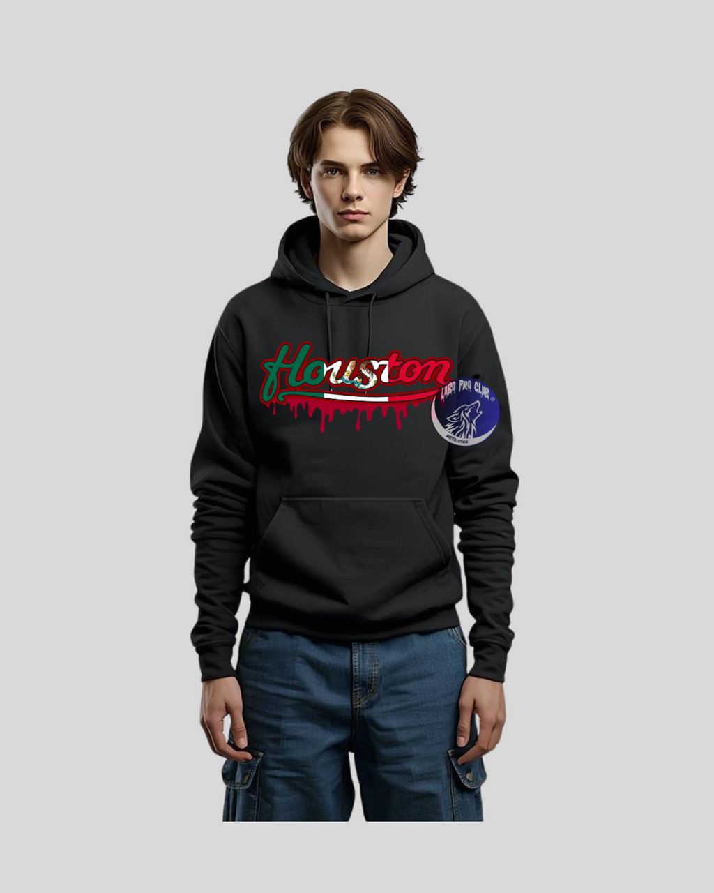 HOODIE HOUSTON MEXICAN FLAG