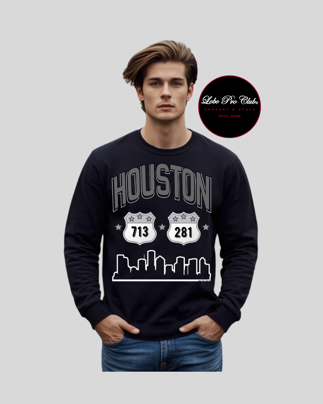 Houston- Sky Sweatshirts